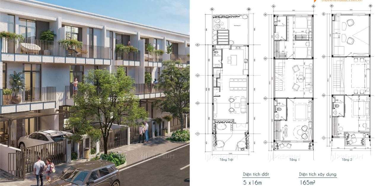 mat bang dien hinh t house du an the larita long an e1728545344369 Thiết kế dự án The Larita Long An