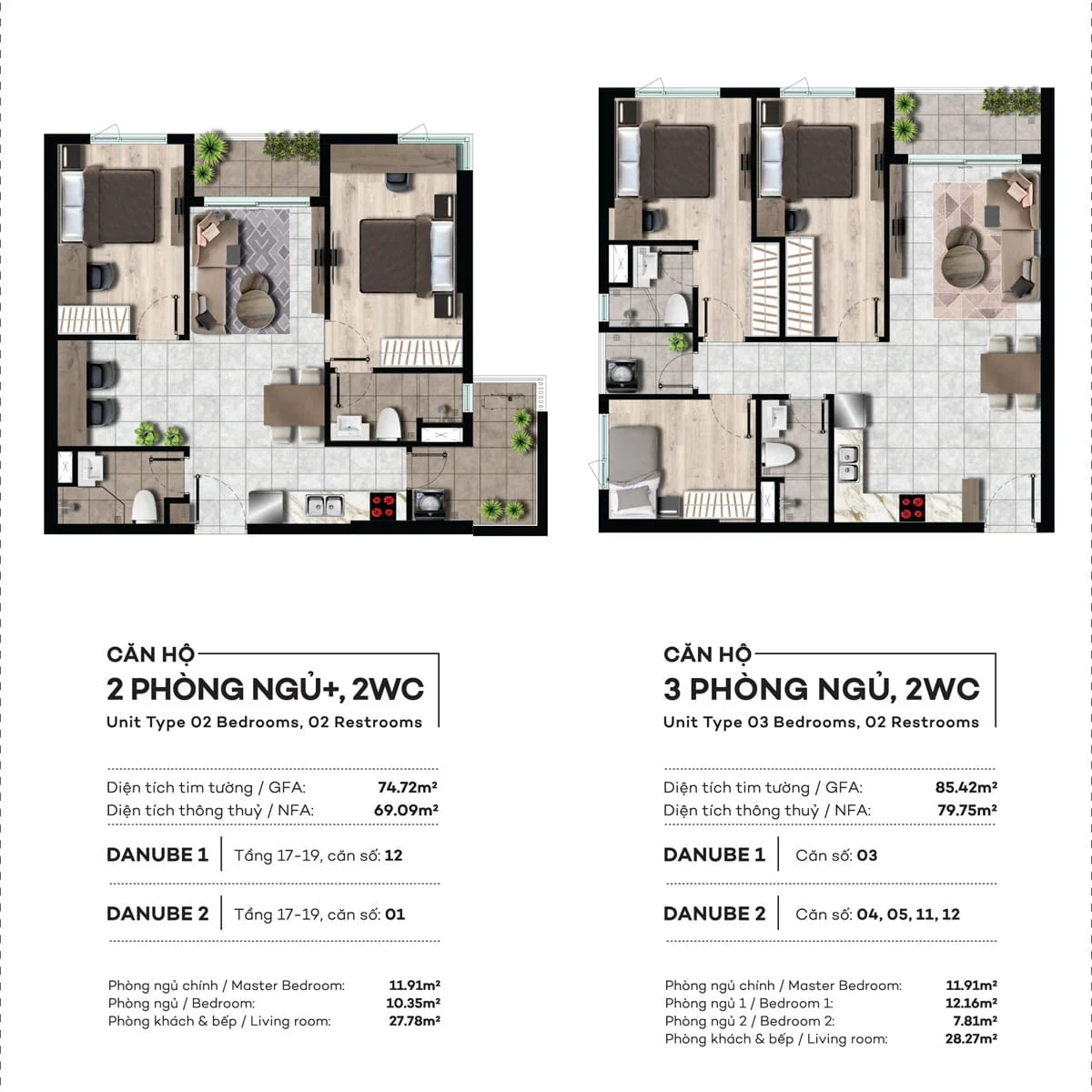 thiet-ke-can-ho-west-gate thiết kế căn hộ 2 và 3 phòng ngủ