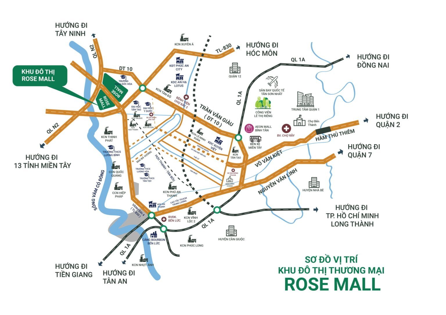 vị trí khu đô thị rose mall