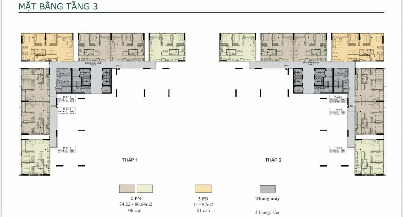 3-1 mặt bằng tầng 3 dự án