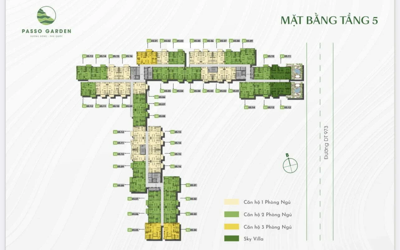 5 mặt bằng tầng 5 dự án