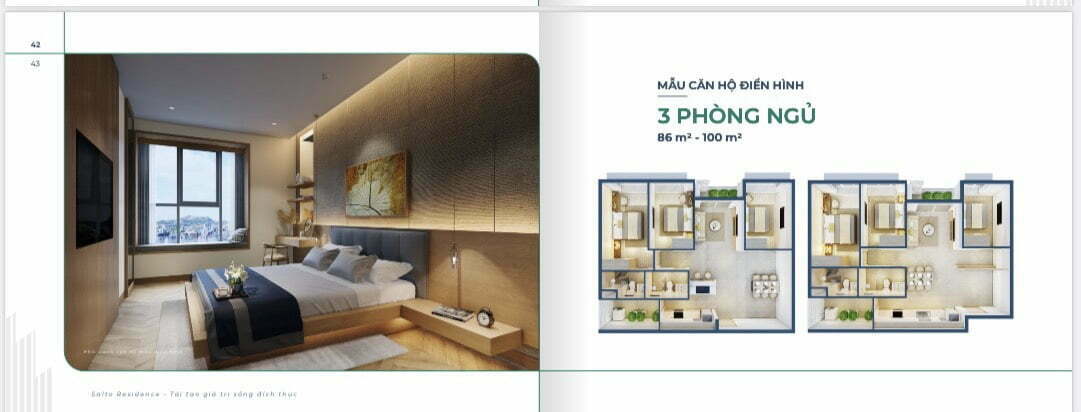 thiết kế căn hộ 3 phòng ngủ