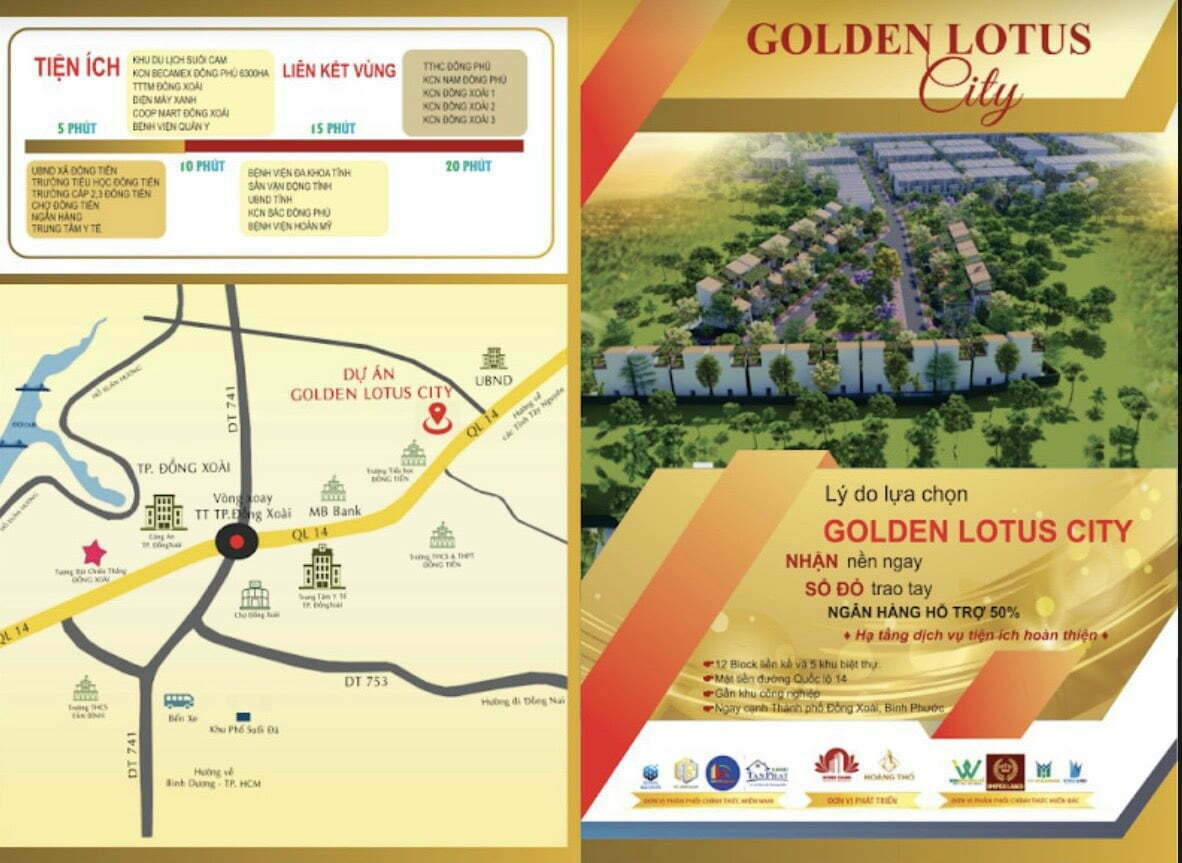 vị trí dự án golden lotus city