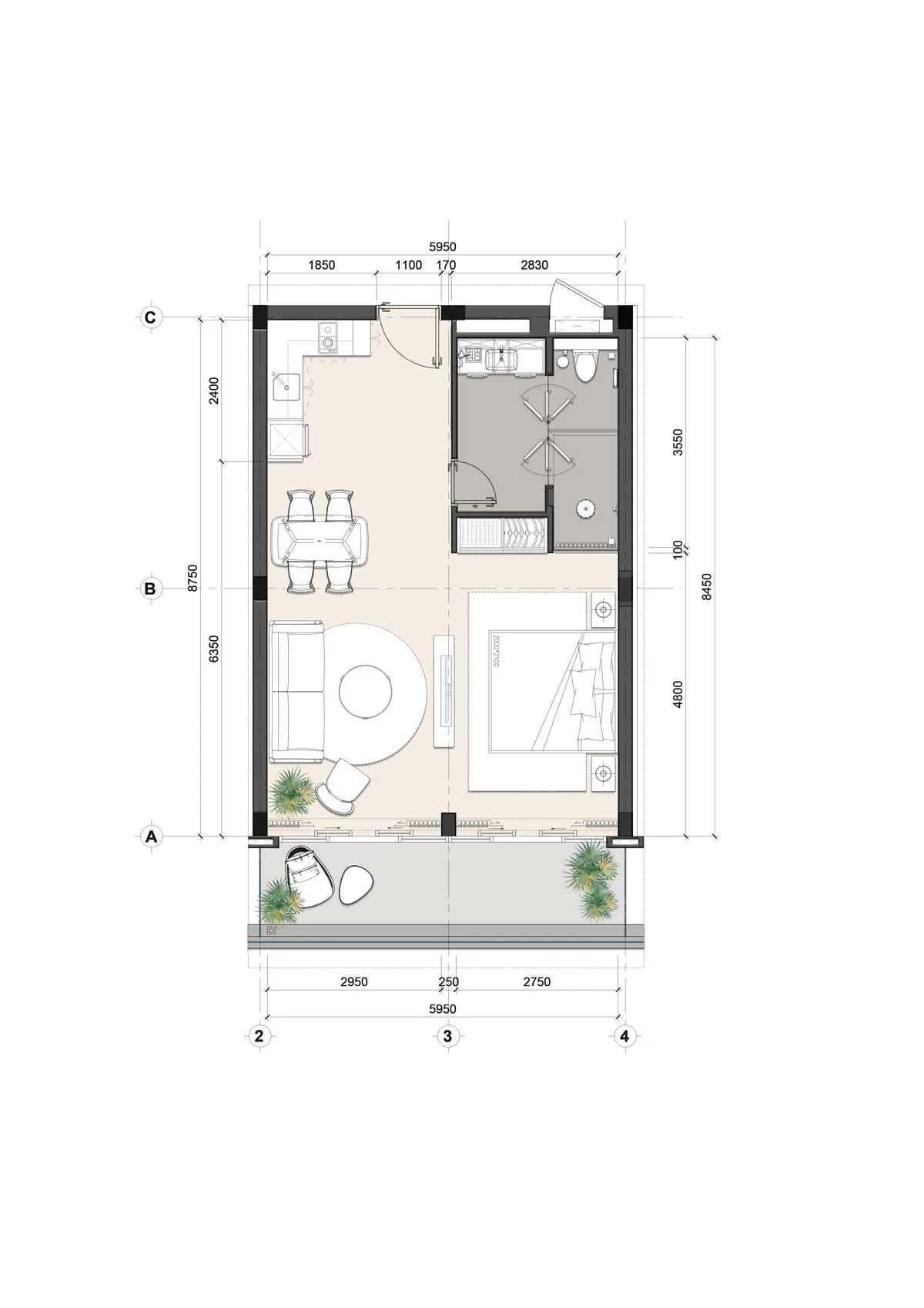 Thiet-ke-Can-Suite-1-Phong-ngu-70m2-Grand-Mercure-Phan-Thiet thiết kế căn hộ dự án