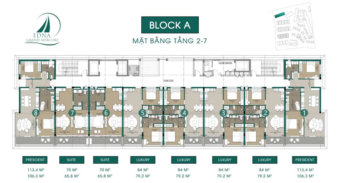 mat-bang-block-a-edna-grand-mercure mặt bằng tầng 2-7