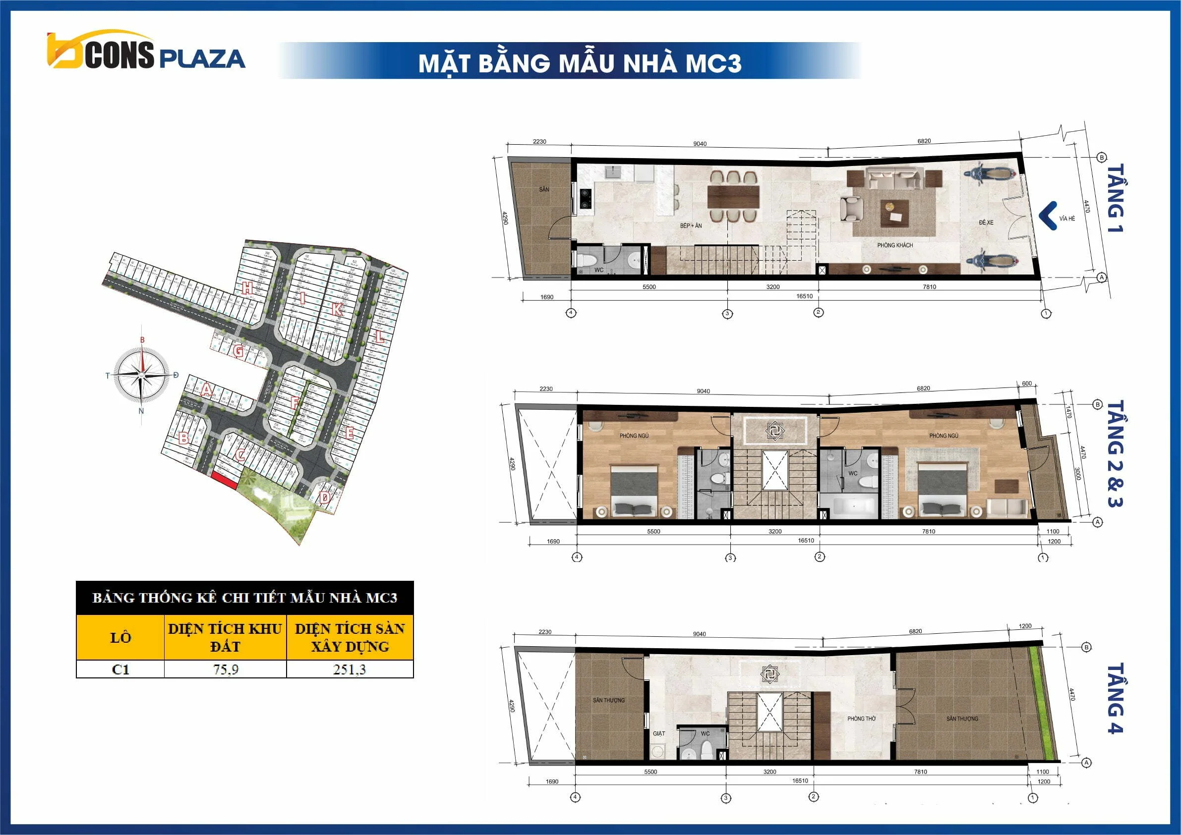 thiết kế nhà phố mẫu MC3