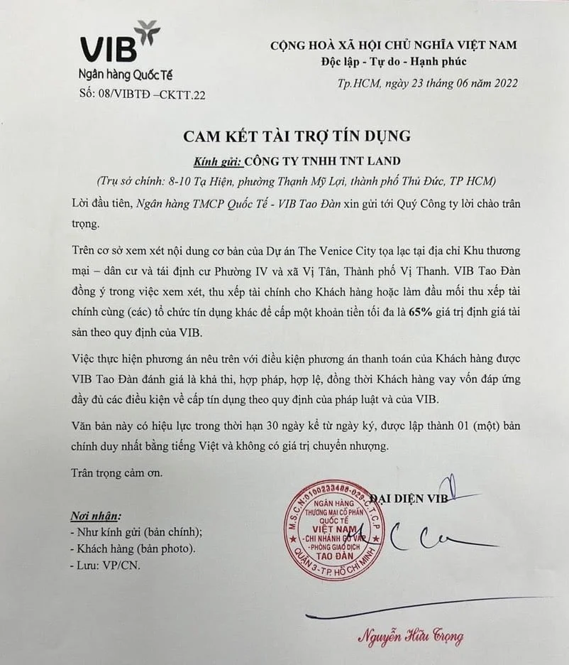 z3632720899361_034faf7de2f77cb7f5618c982119c4c7 Ngân hàng VIB cam kết tài trợ tín dụng dự án