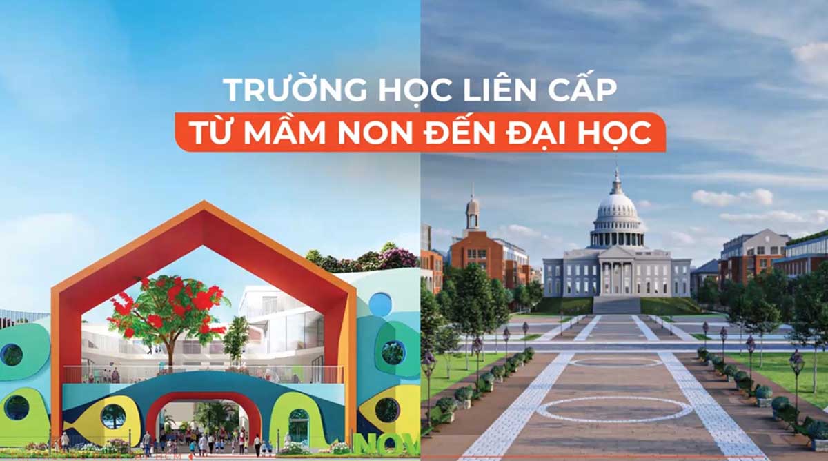 Trường học liên cấp Dự án Khu đô thị Suntec City Thủ Thừa Long An