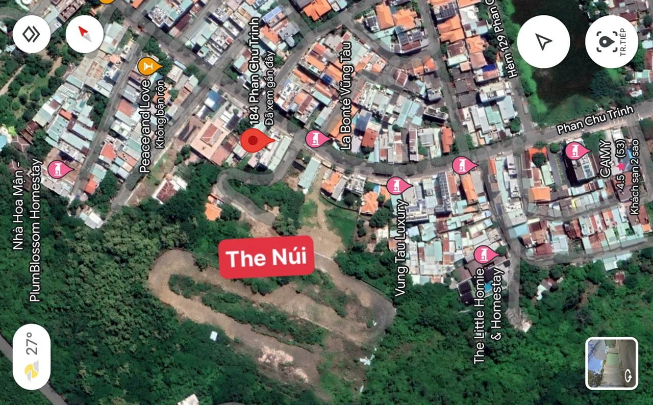 nui vị trí dự án