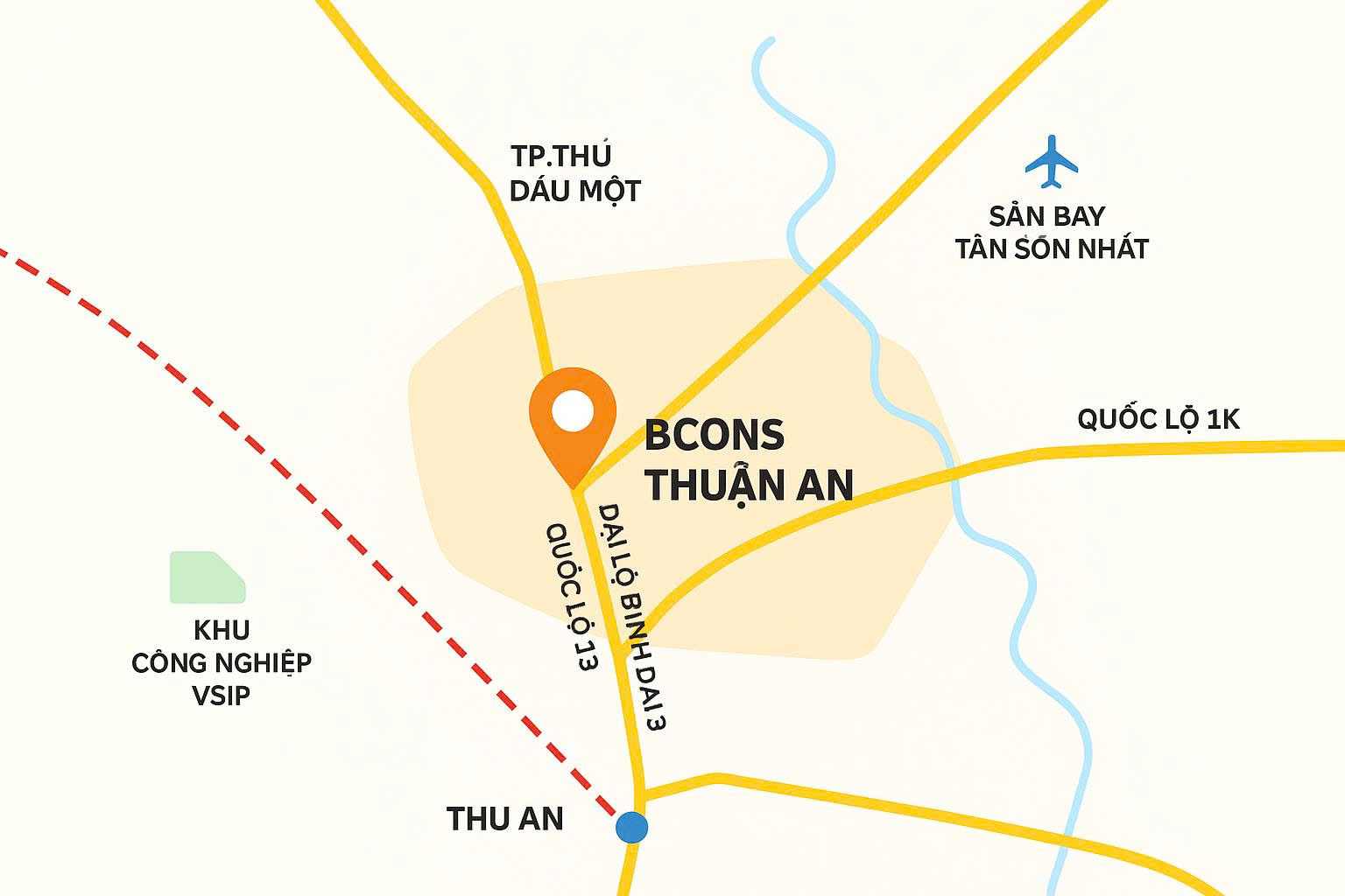 vị trí dự án bcons newsky vị trí dự án bcons newsky